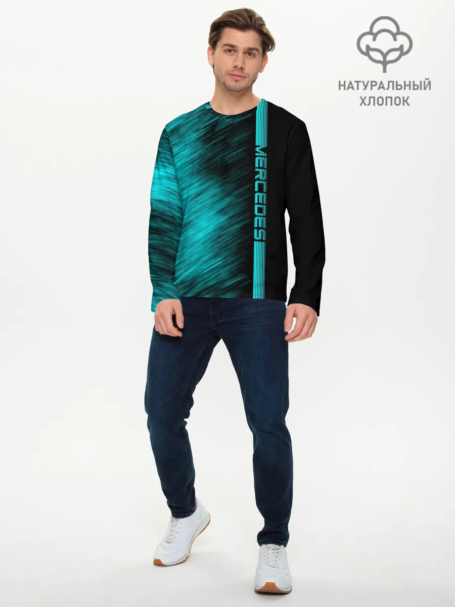 Мужской лонгслив базовый / Mercedes