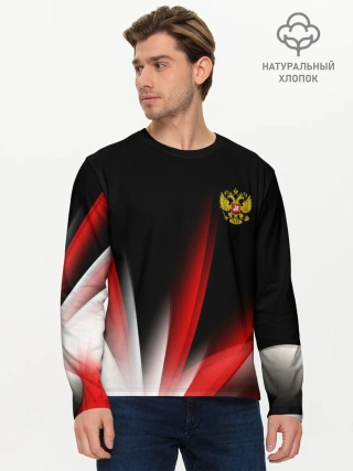 Мужской лонгслив базовый / Russia sport collection