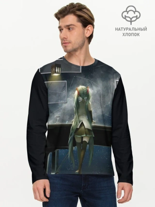 Мужской лонгслив базовый / Singer Miko Hatsune