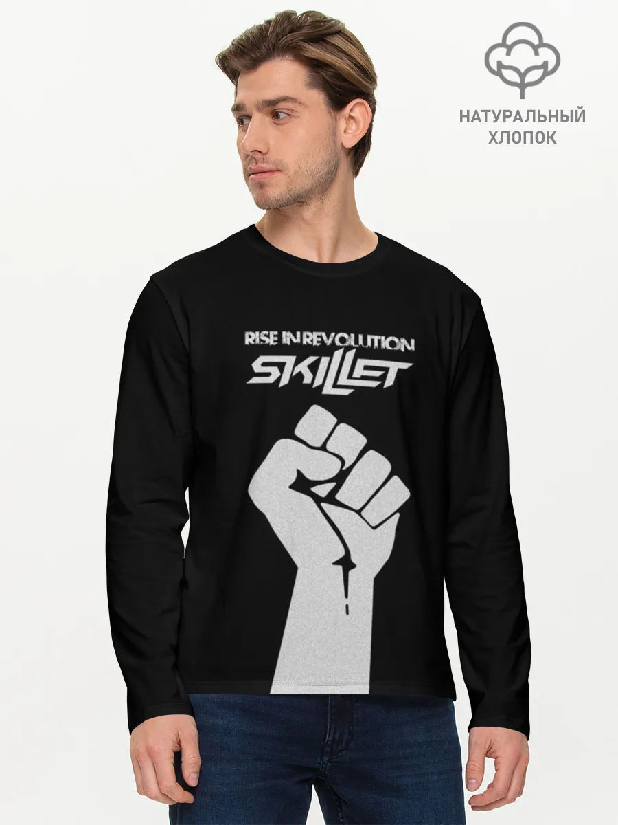 Мужской лонгслив базовый / Rise in revolution - Skillet
