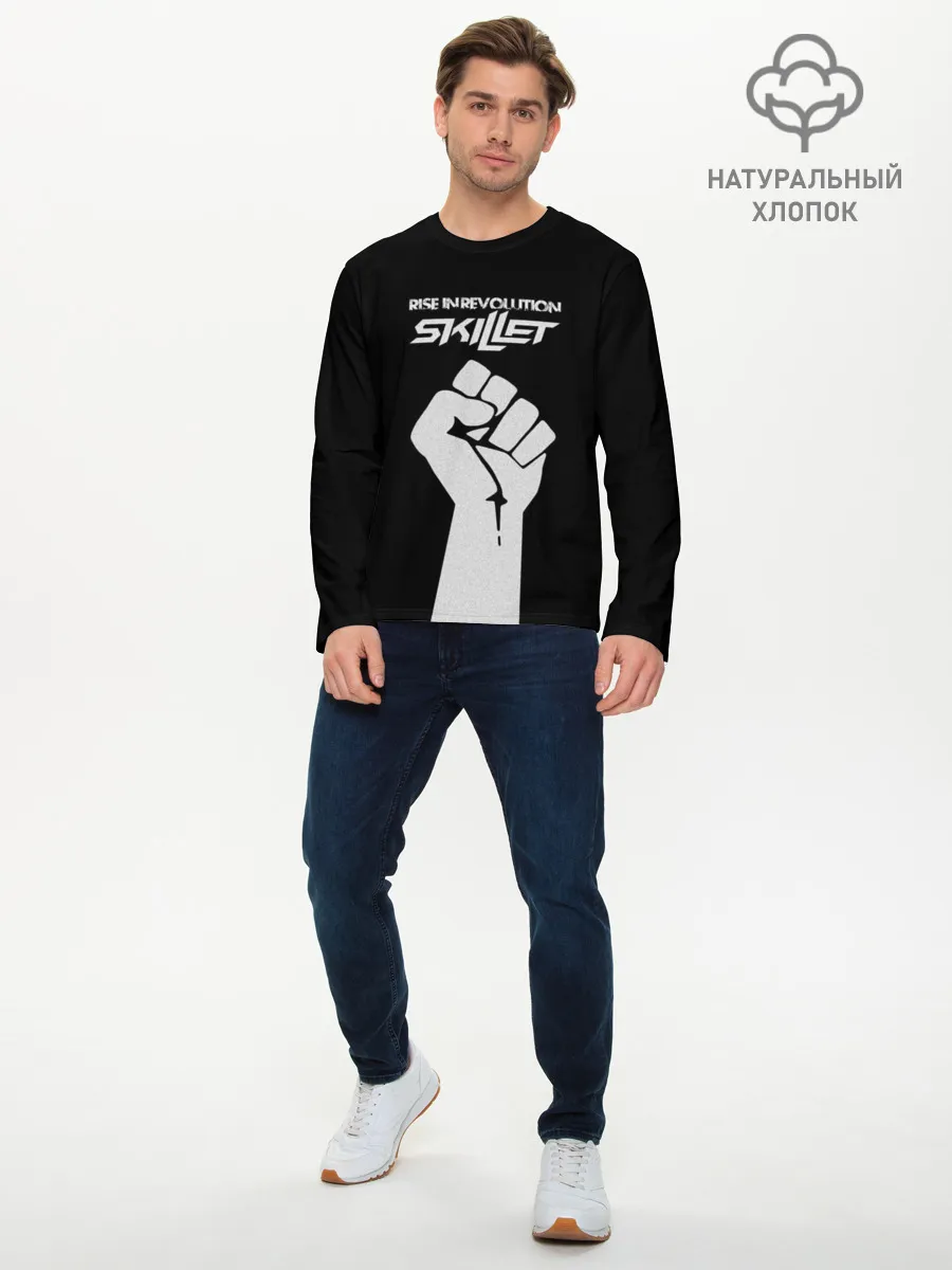 Мужской лонгслив базовый / Rise in revolution - Skillet