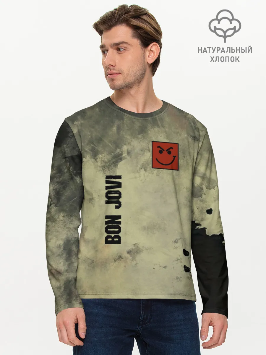 Мужской лонгслив базовый / Bon Jovi