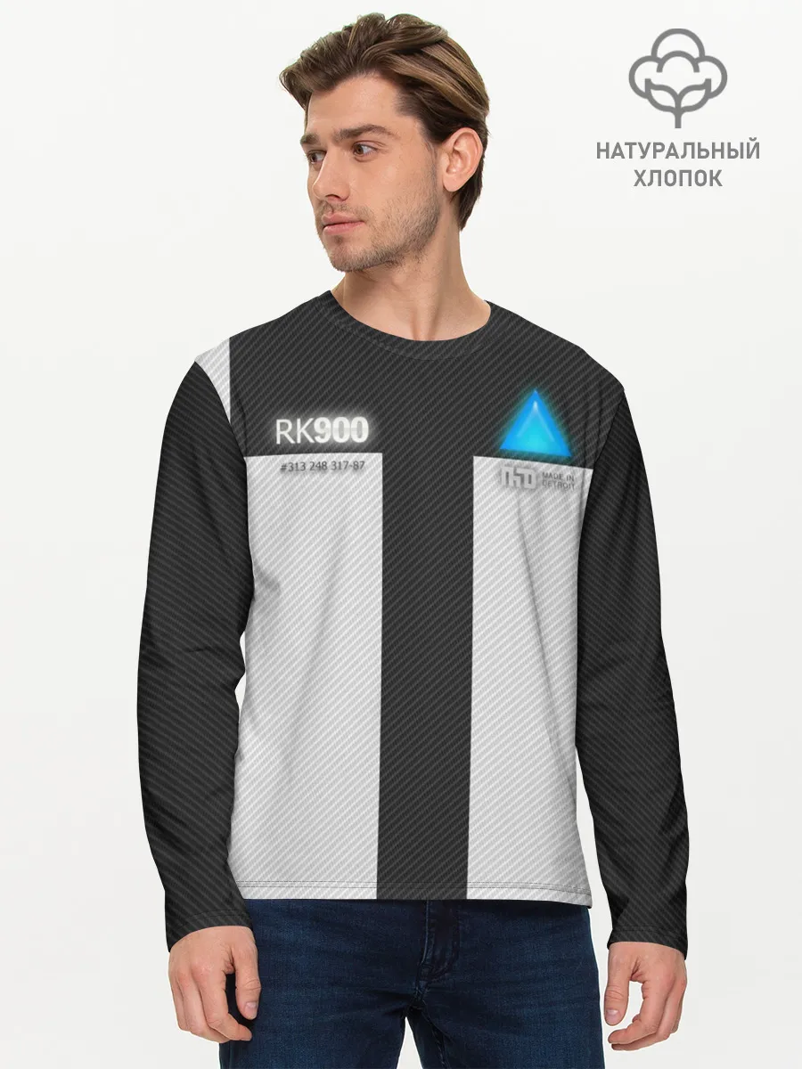 Мужской лонгслив базовый / Connor Detroit: Become Human.