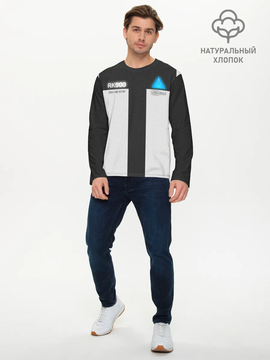 Мужской лонгслив базовый / Connor Detroit: Become Human.
