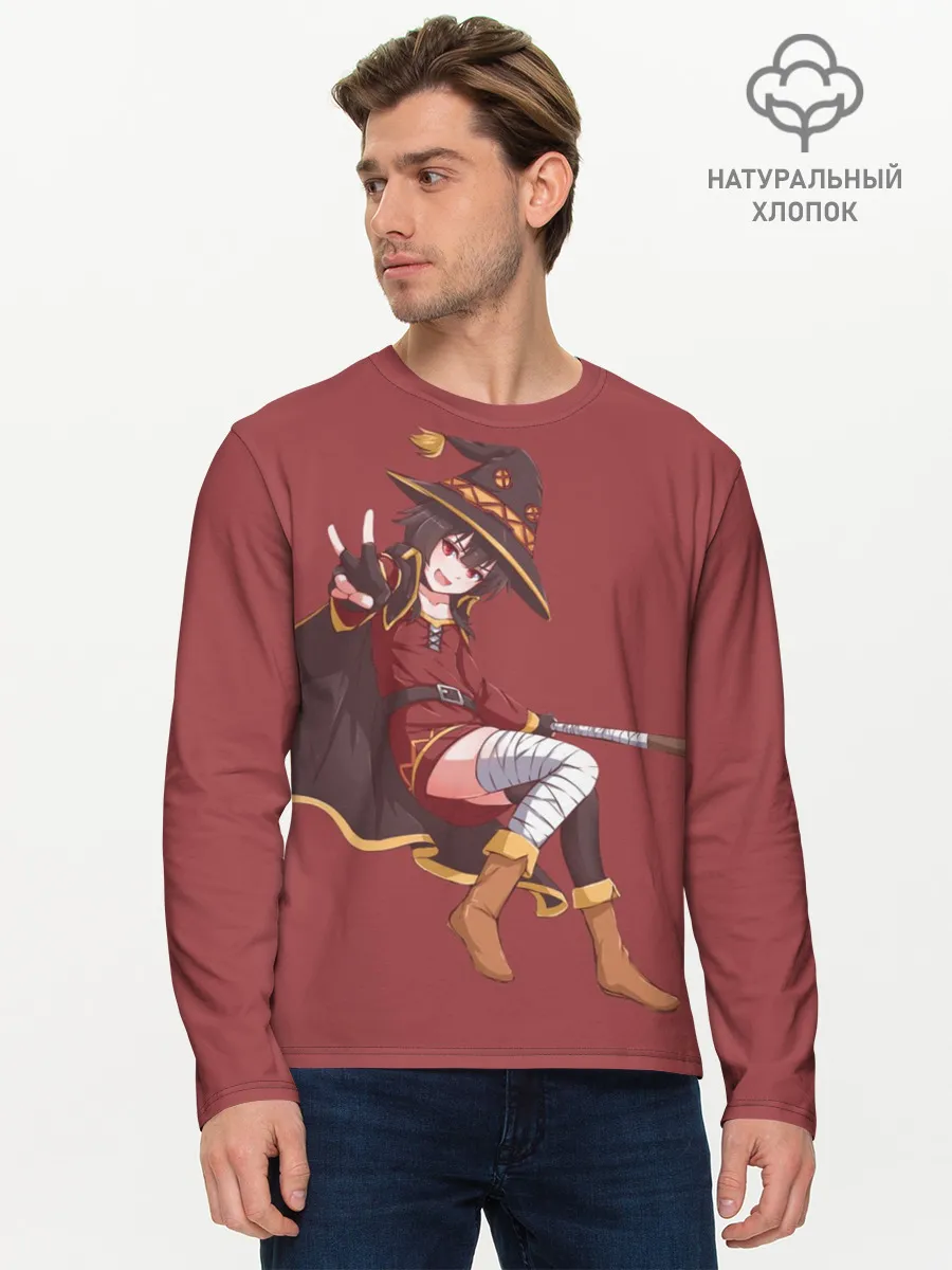 Мужской лонгслив базовый / Megumin peace