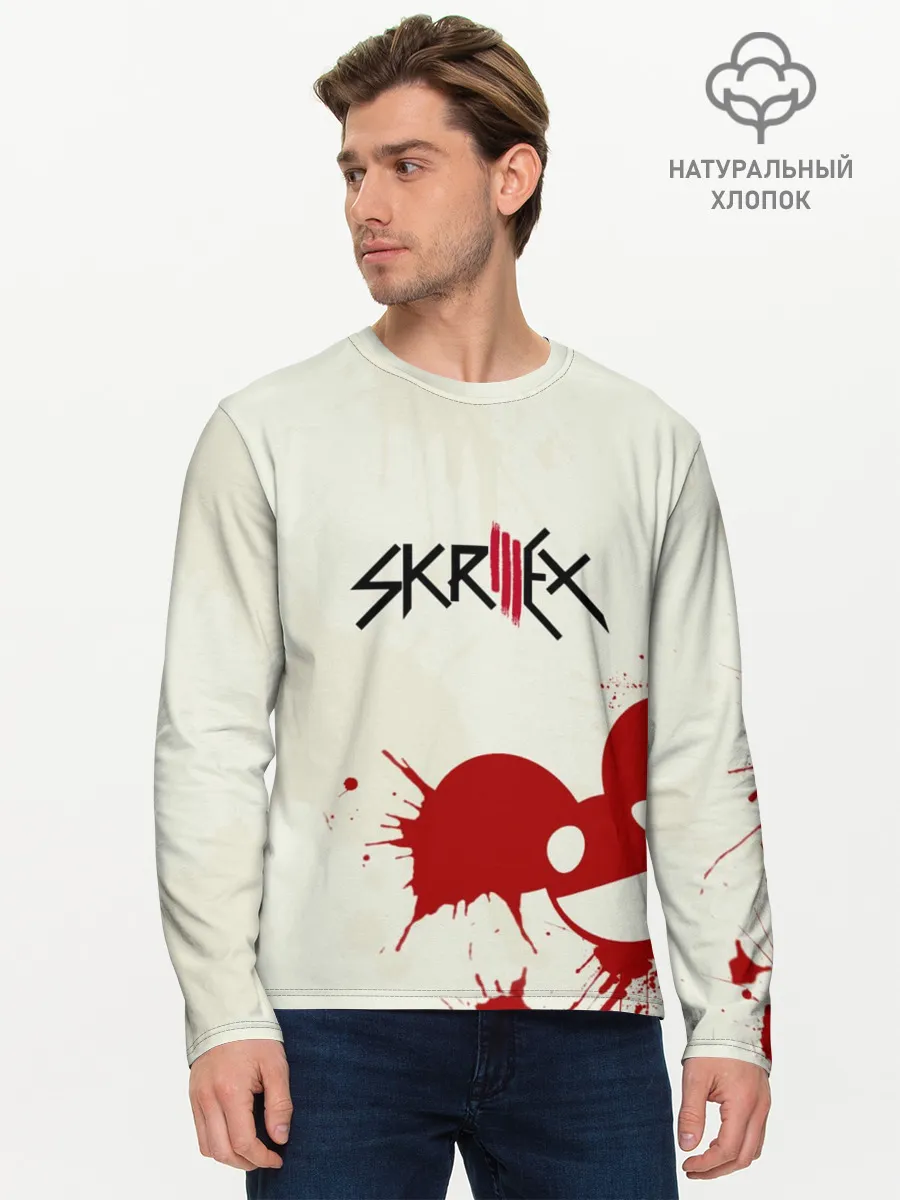 Мужской лонгслив базовый / Skrillex