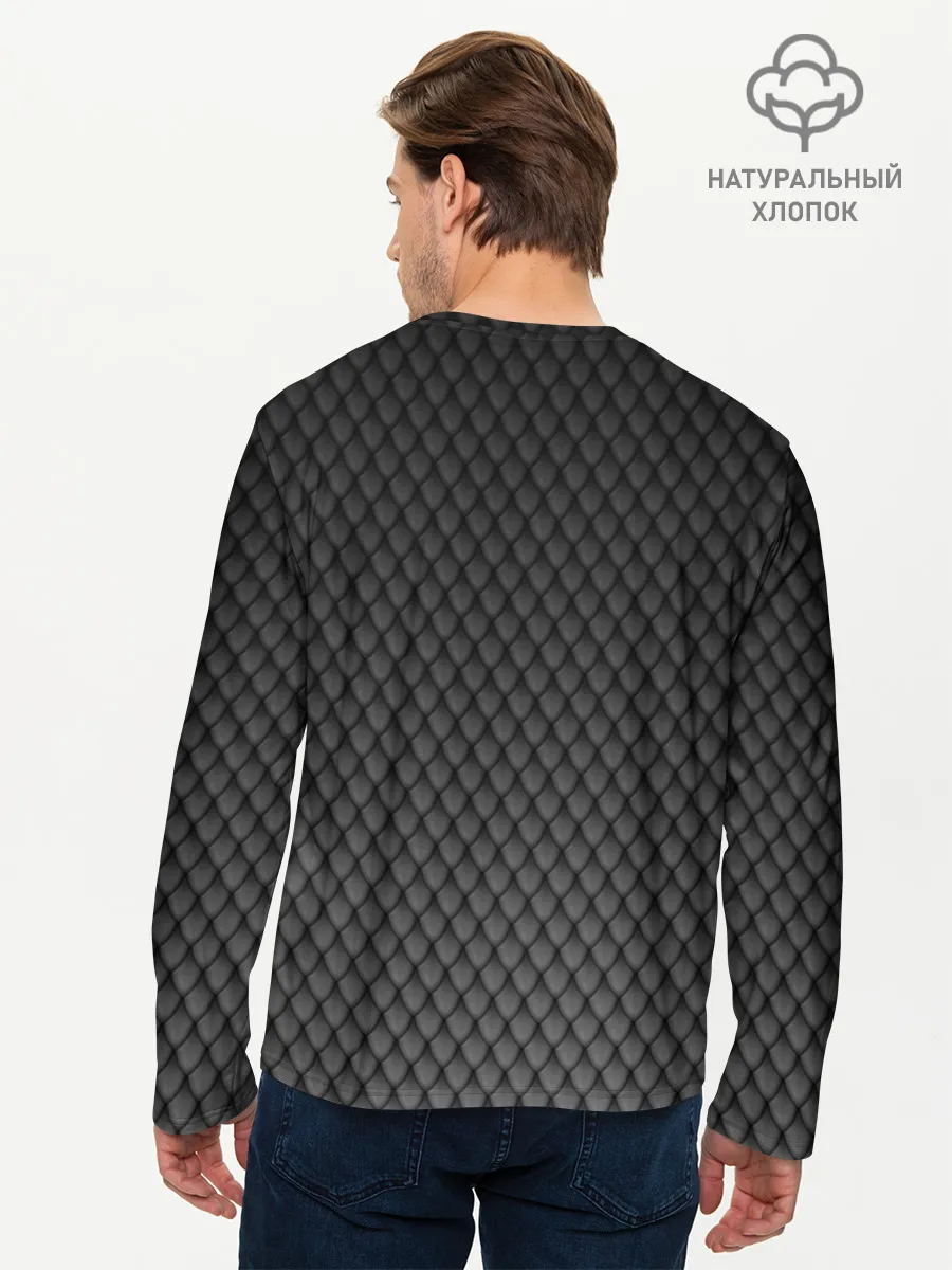 Мужской лонгслив базовый / Чешуя дракона