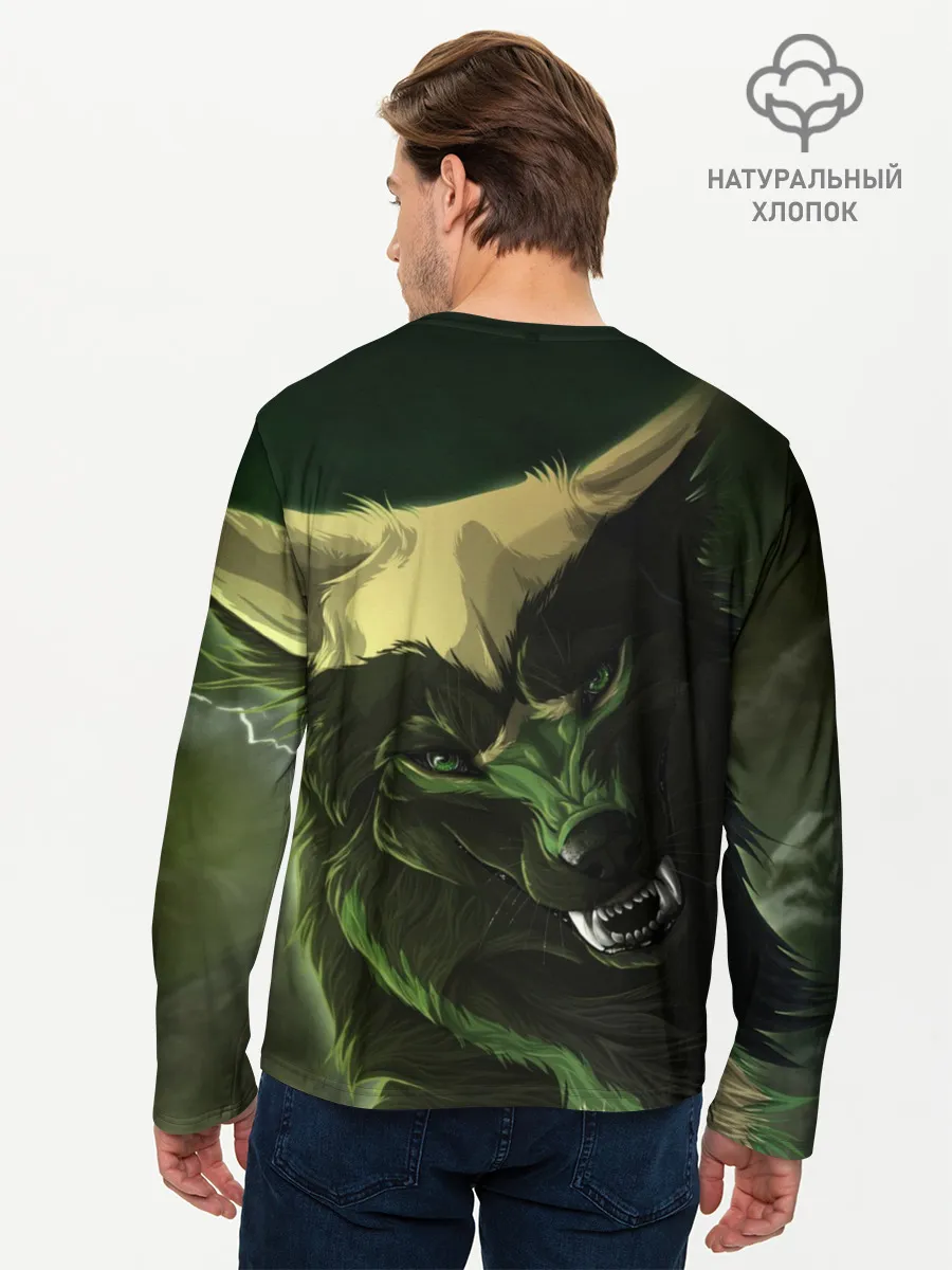 Мужской лонгслив базовый / Дикий хищник