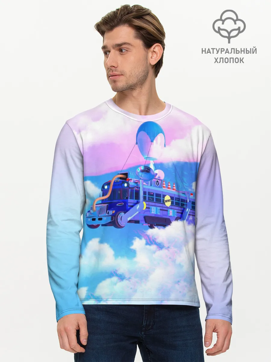 Мужской лонгслив базовый / Fortnite Bus