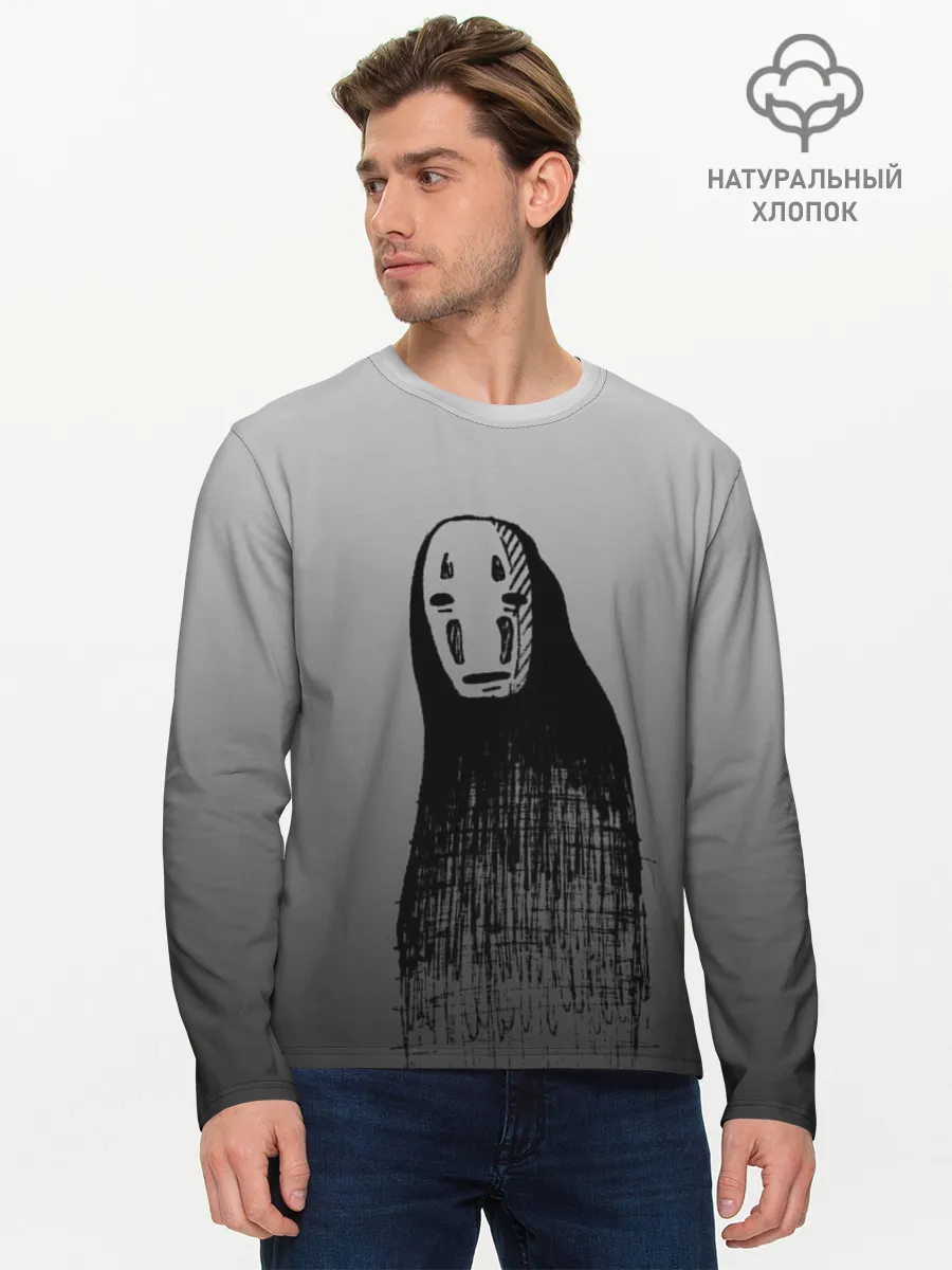 Мужской лонгслив базовый / Мрачный Каонаси