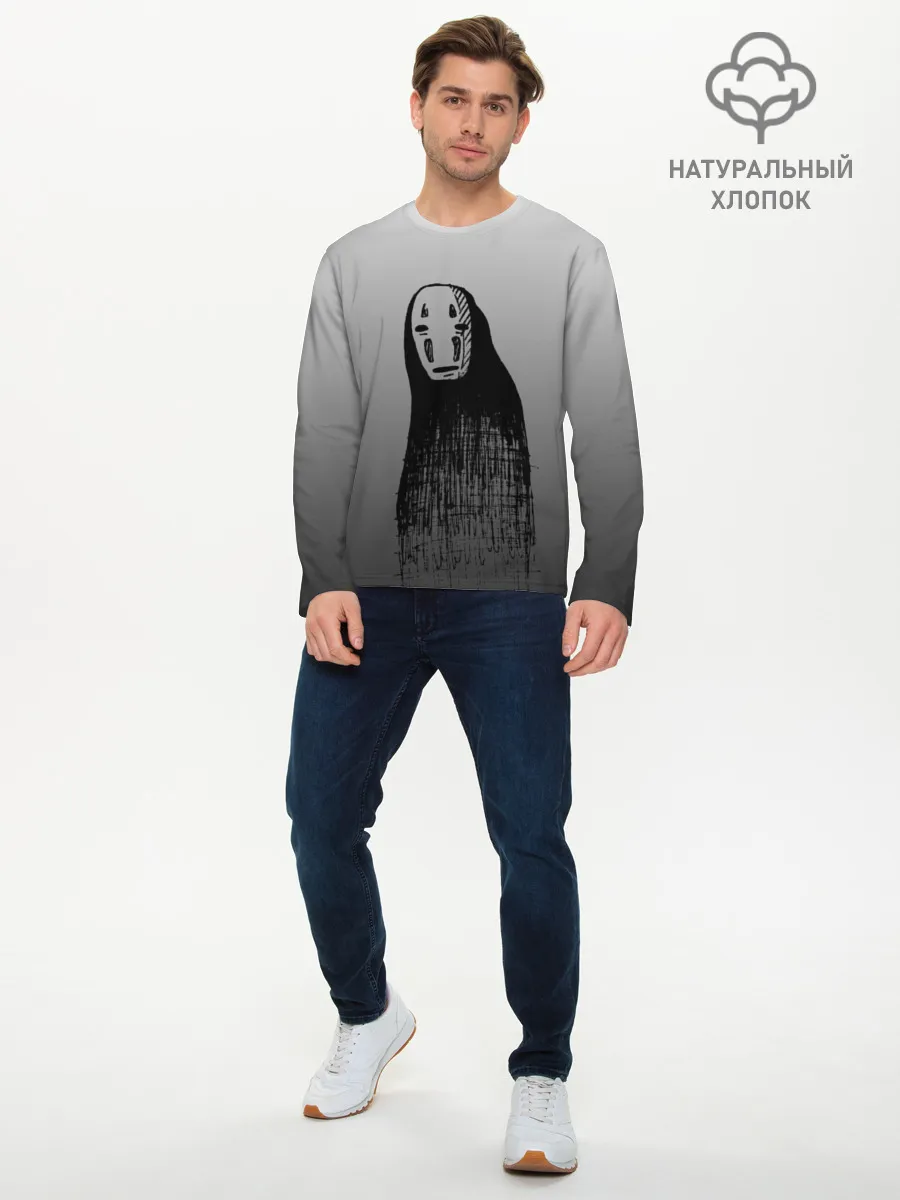 Мужской лонгслив базовый / Мрачный Каонаси