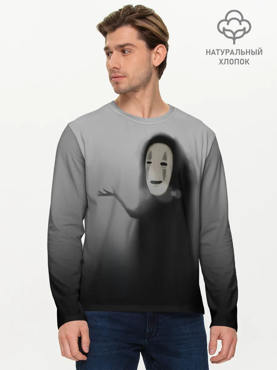 Мужской лонгслив базовый / Каонаси в тумане