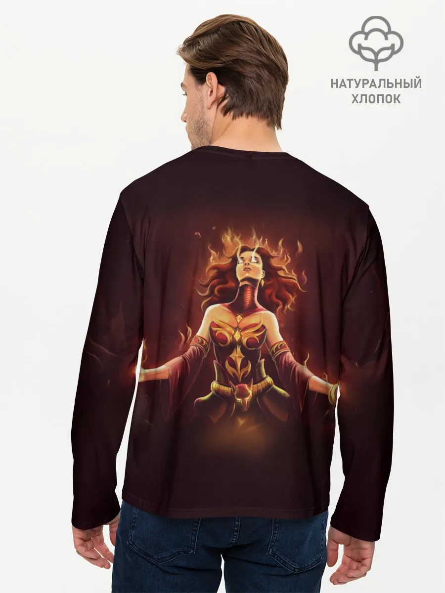 Мужской лонгслив базовый / Dota 2 Lina