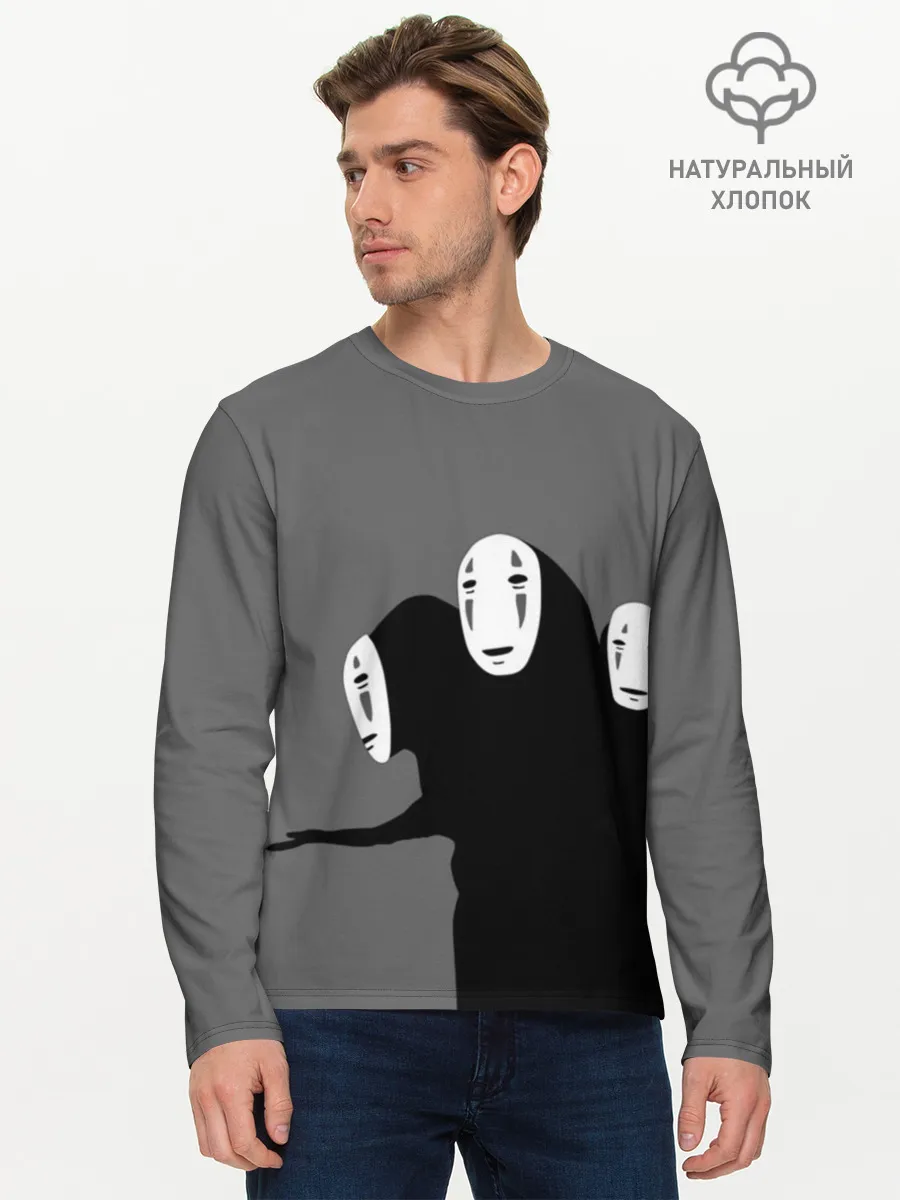 Мужской лонгслив базовый / Трехголовый бог Каонаси