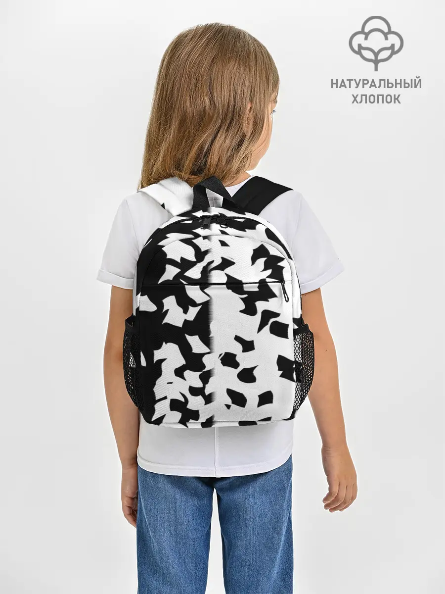 Рюкзак детский / черно-белый камуфляж