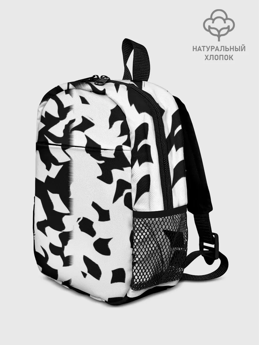 Рюкзак детский / черно-белый камуфляж