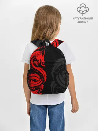 Рюкзак детский / КРАСНЫЙ ДРАКОН ТАТУ / RED DRAGON TATTOO