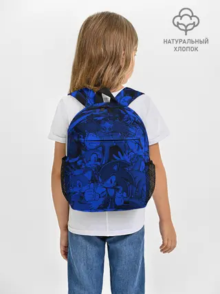 Рюкзак детский / SONIC BLUE PATTERN | СИНИЙ ЁЖ