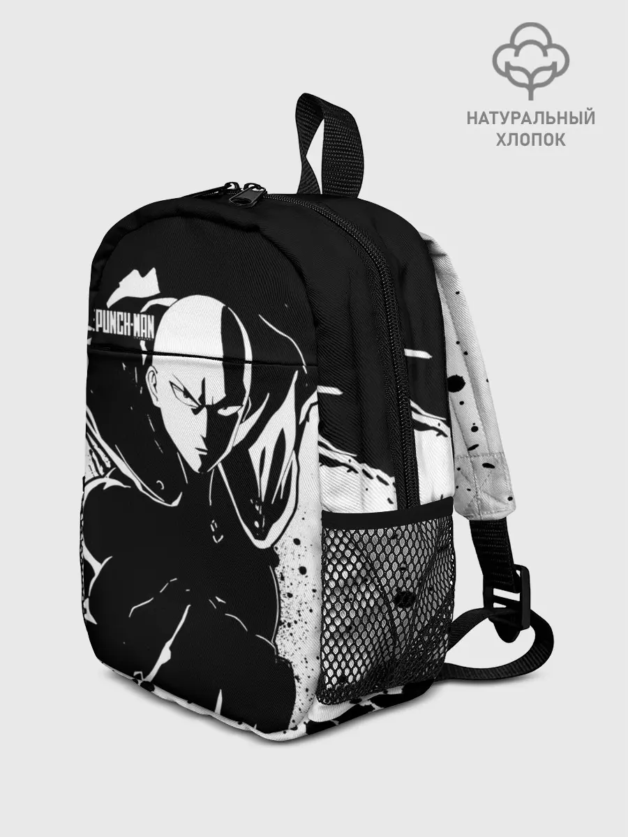 Рюкзак детский / Черно-белый Сайтама One Punch-Man