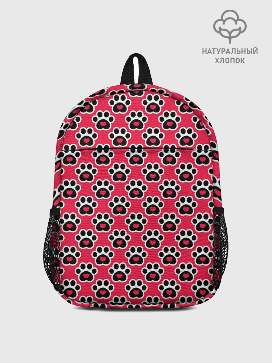 Рюкзак детский / Следы от Лап с Сердечками