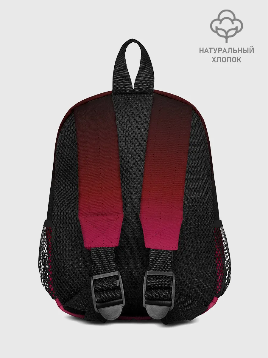 Рюкзак детский / Распорядитель игры на черно розовом фоне