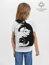 Рюкзак детский / Черный и белый кот кувыркаются.