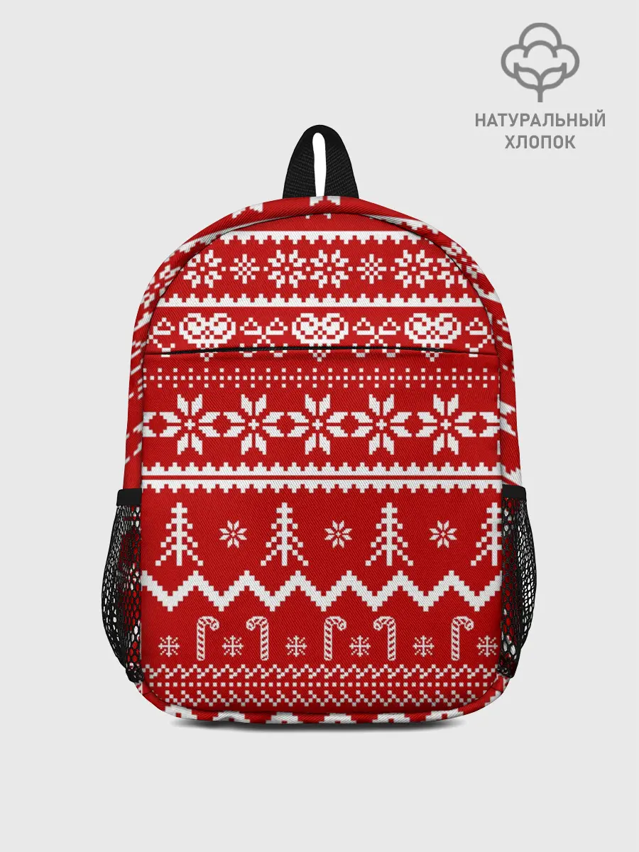 Рюкзак детский / Праздничный новогодний узор