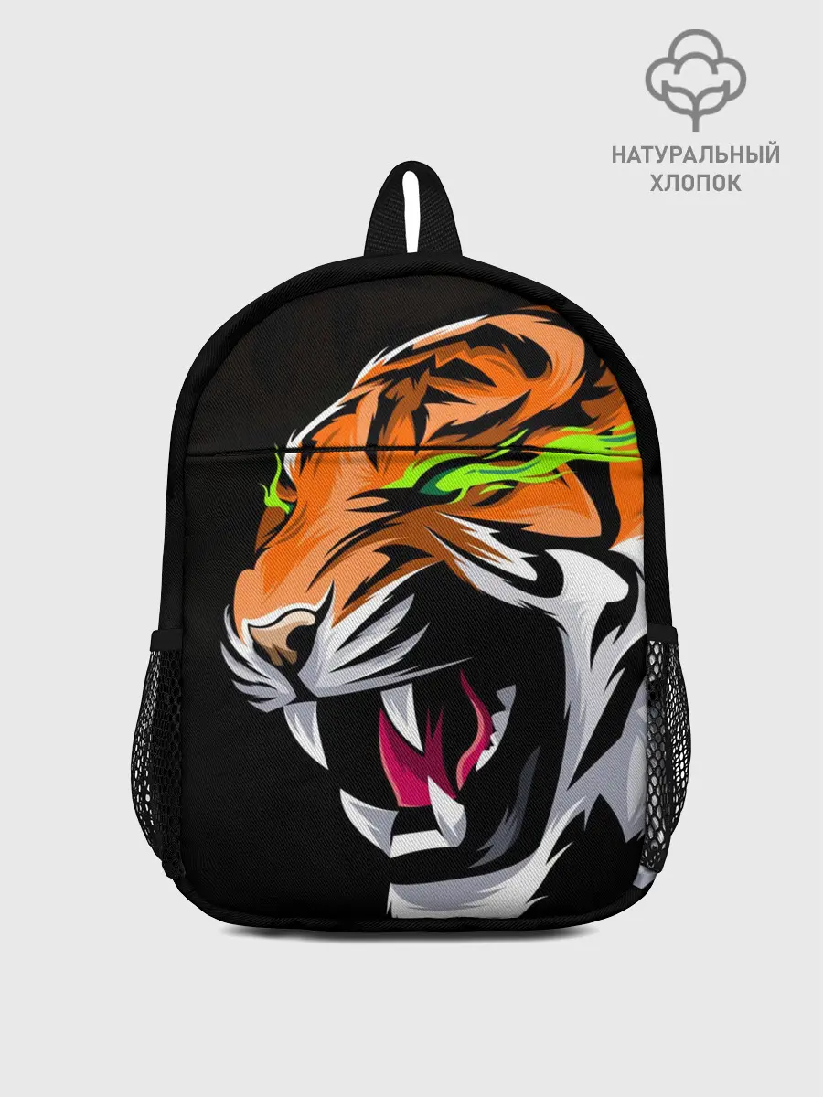 Рюкзак детский / Тигр, с зелеными глазами