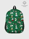 Рюкзак детский / Новогодний паттерн с зайчиками