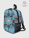 Рюкзак детский / Абстрактный цветок. Голубой.