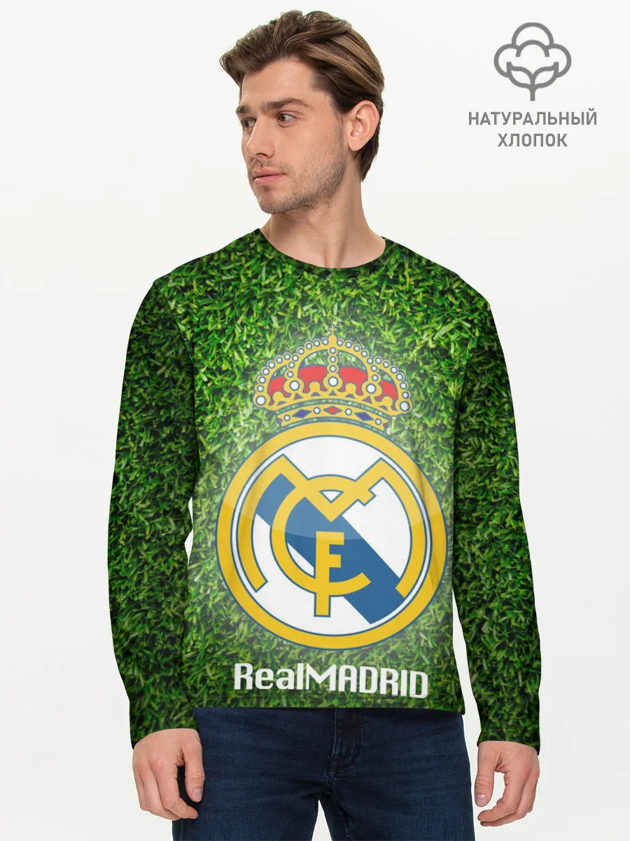 Мужской лонгслив базовый / Real Madrid