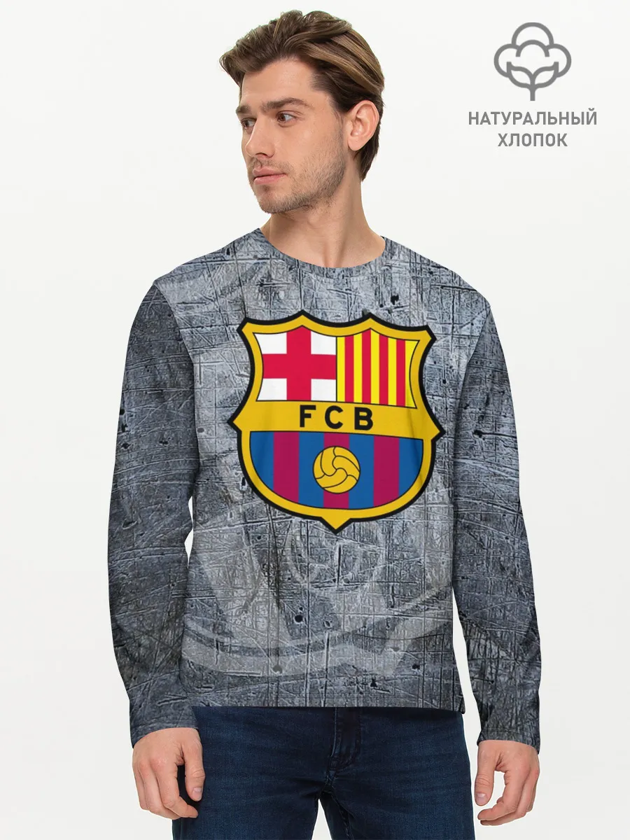 Мужской лонгслив базовый / Barcelona