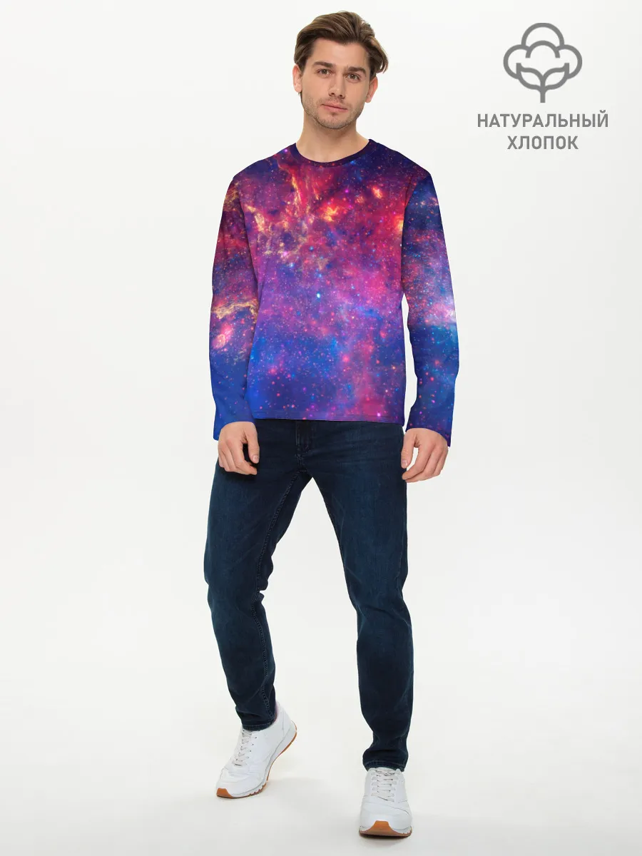 Мужской лонгслив базовый / Космос