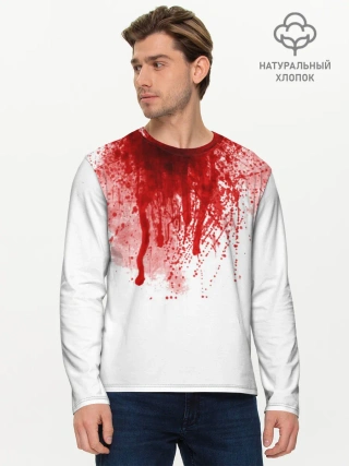 Мужской лонгслив базовый / Кровь