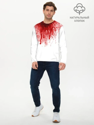 Мужской лонгслив базовый / Кровь