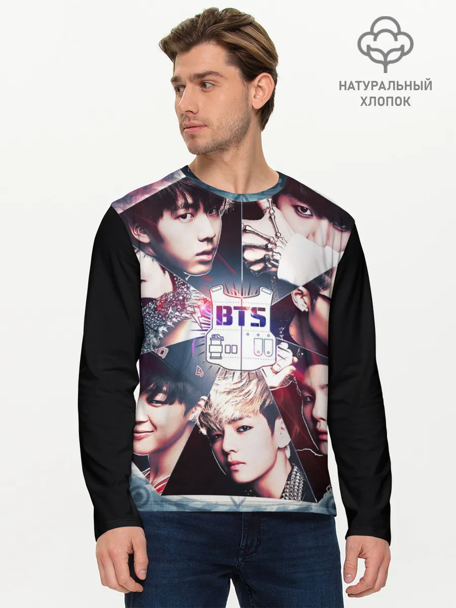Мужской лонгслив базовый / Bts