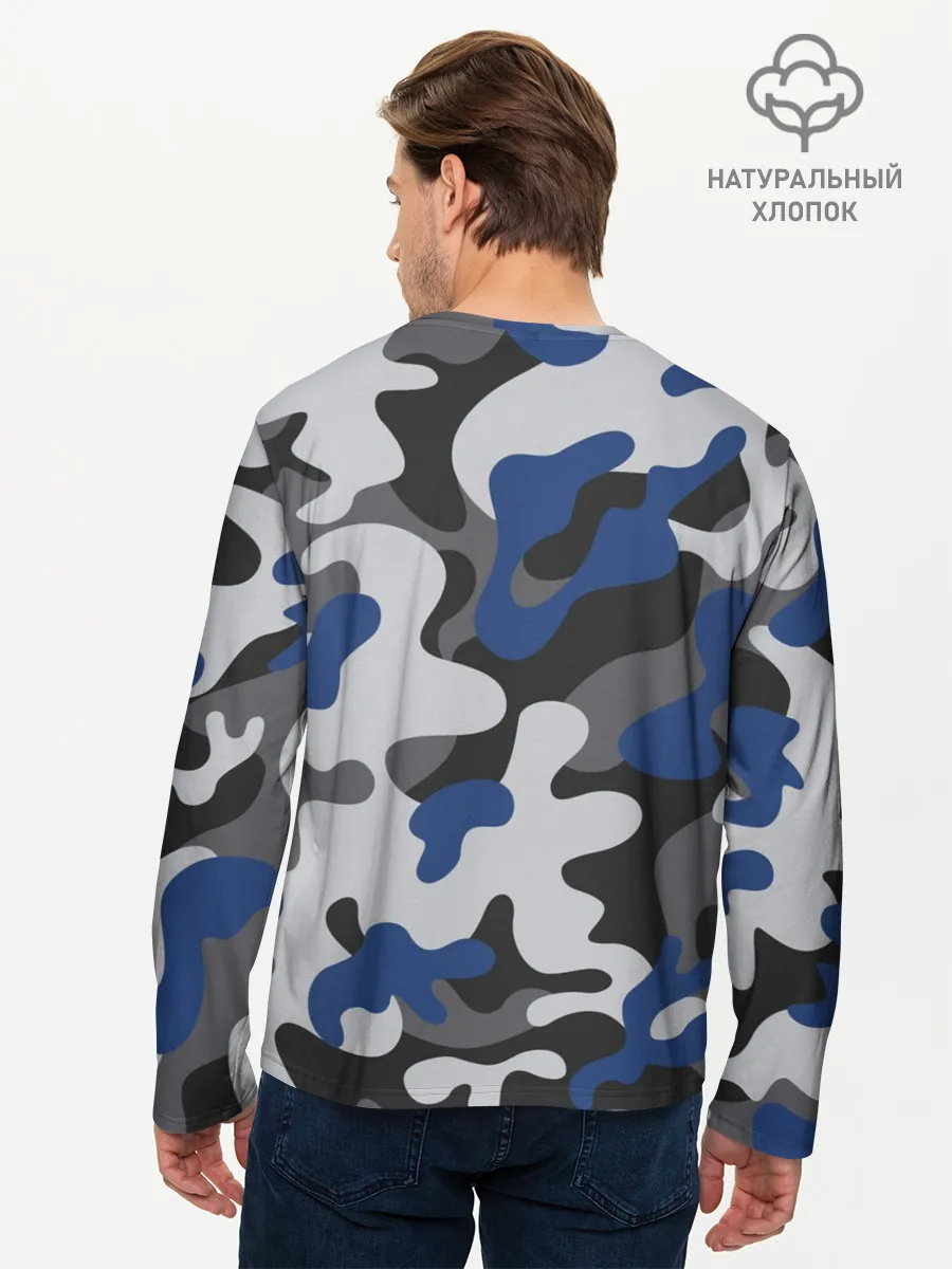 Мужской лонгслив базовый / Камуфляж