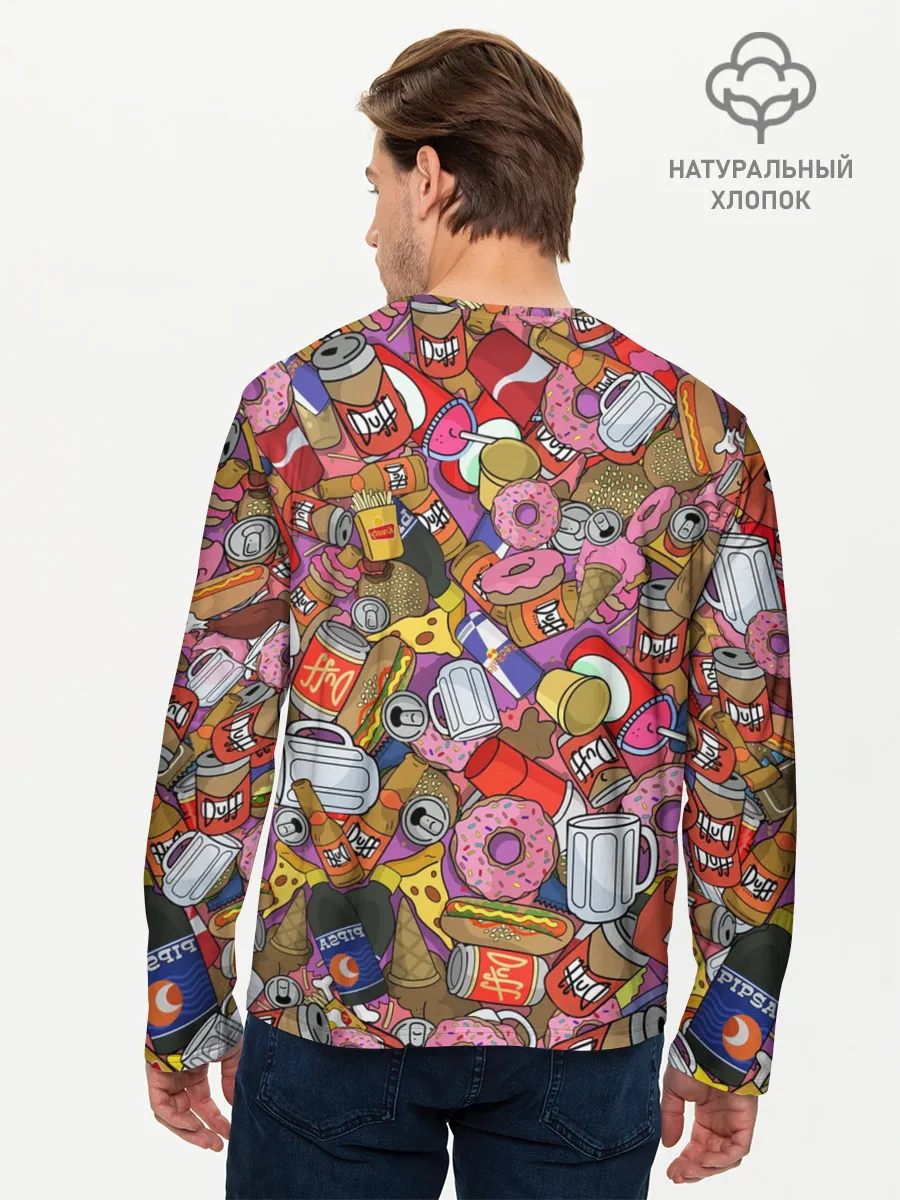 Мужской лонгслив базовый / Гомер