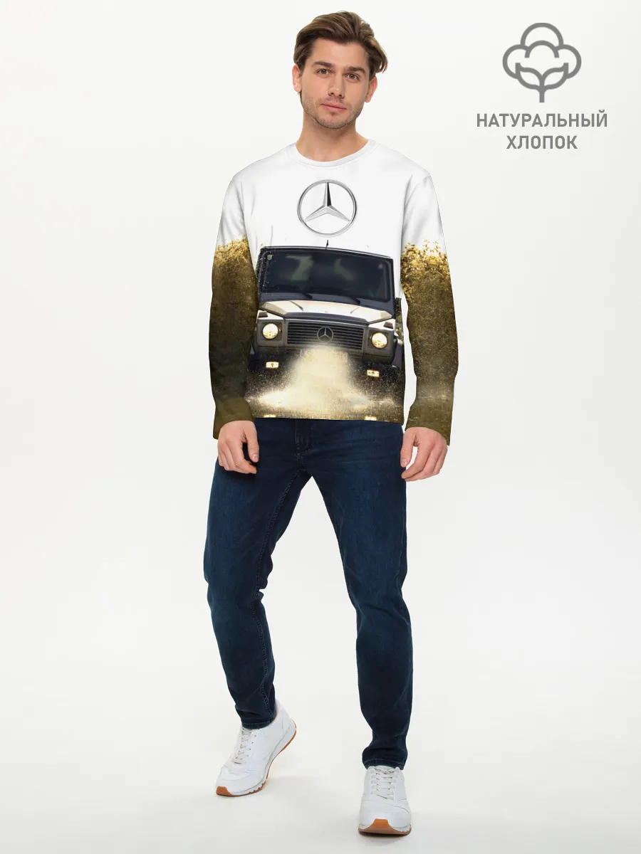 Мужской лонгслив базовый / Mercedes