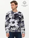 Мужской лонгслив базовый / Городской камуфляж