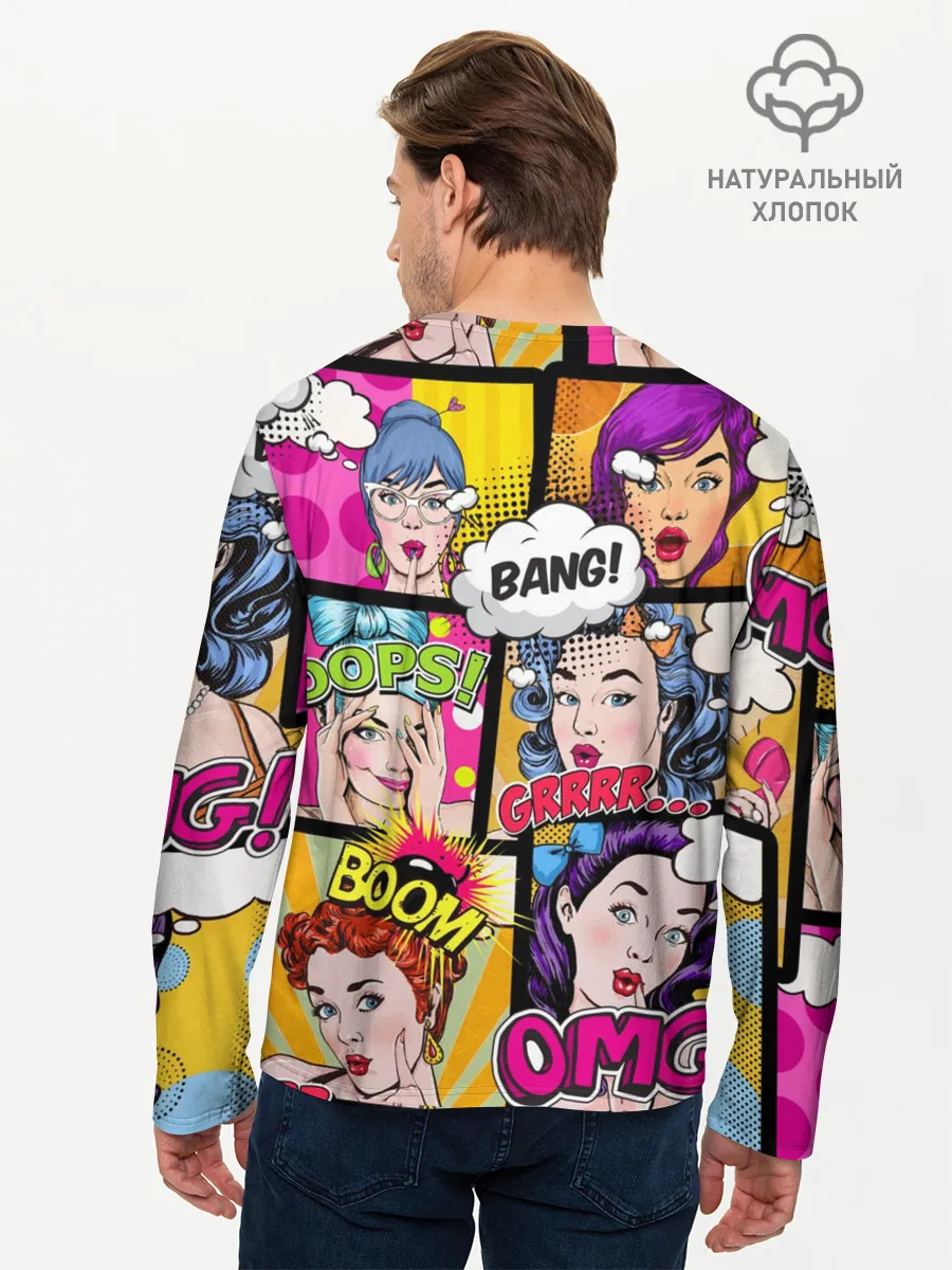 Мужской лонгслив базовый / POP ART