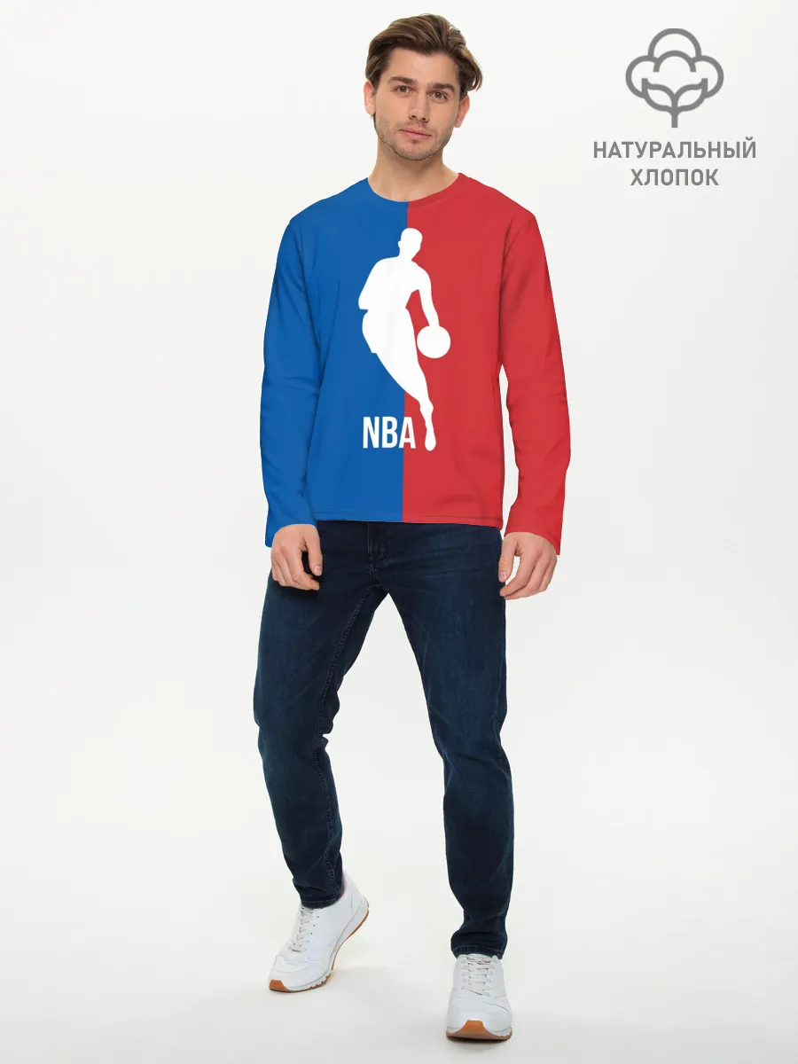 Мужской лонгслив базовый / Эмблема NBA
