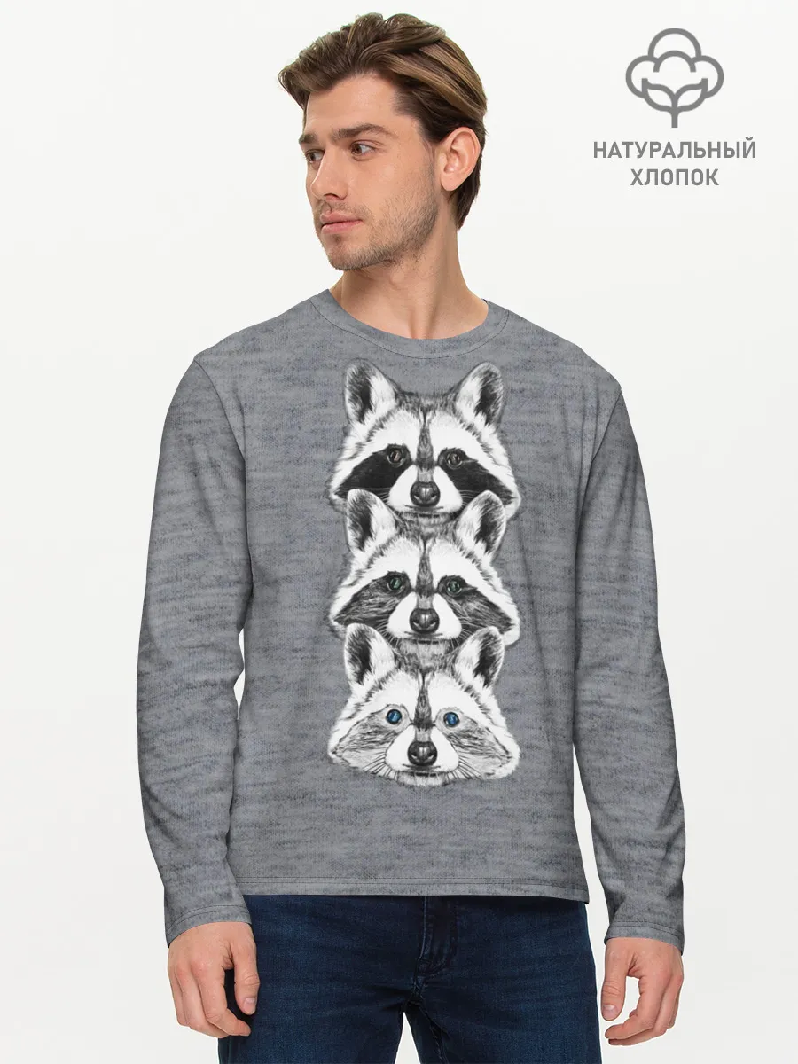 Мужской лонгслив базовый / Еноты