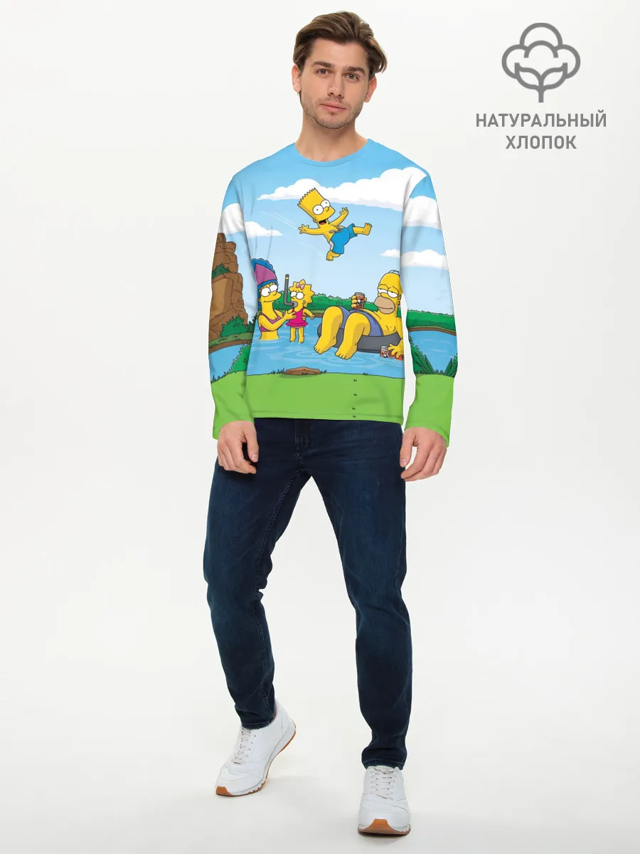 Мужской лонгслив базовый / The simpsons