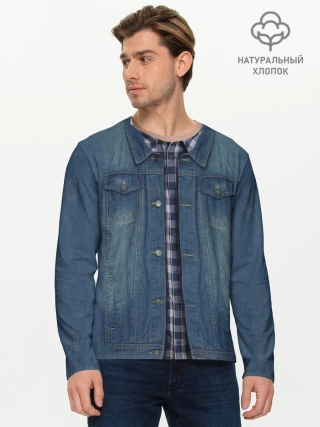 Мужской лонгслив базовый / Джинсовка