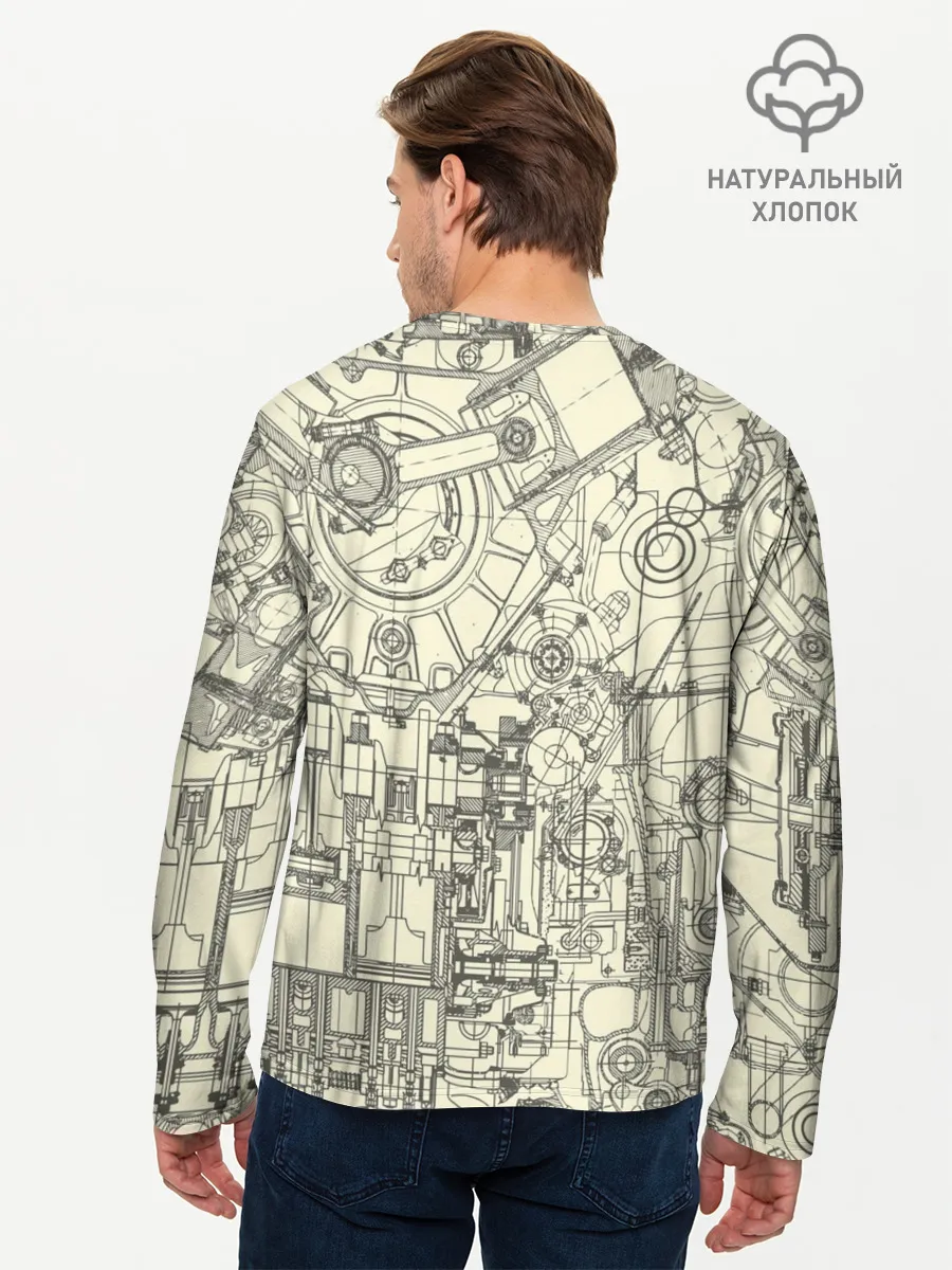 Мужской лонгслив базовый / Лучший инженер