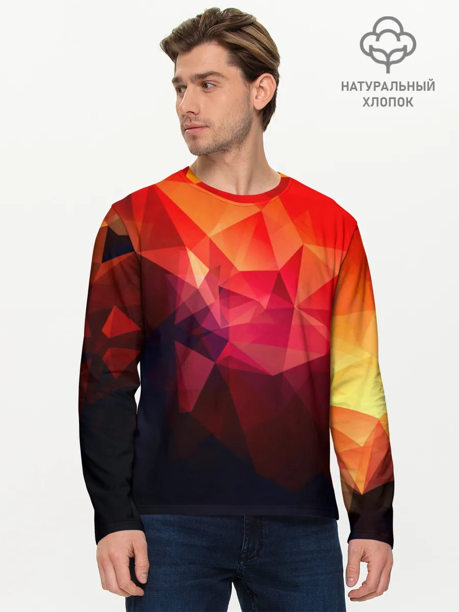 Мужской лонгслив базовый / Абстракция