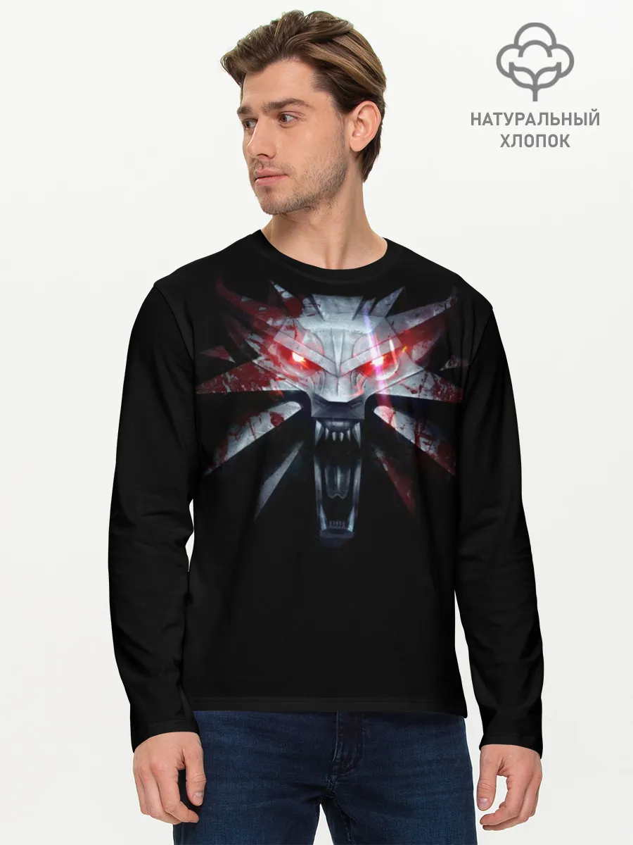 Мужской лонгслив базовый / Медальон