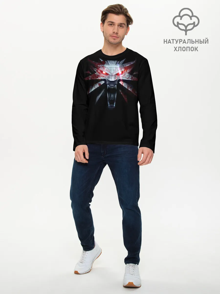 Мужской лонгслив базовый / Медальон
