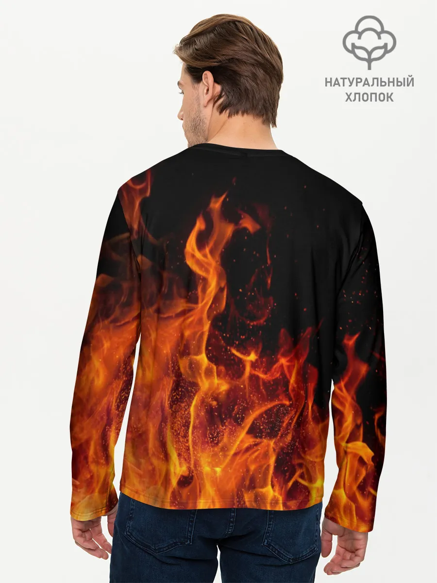 Мужской лонгслив базовый / Огонь